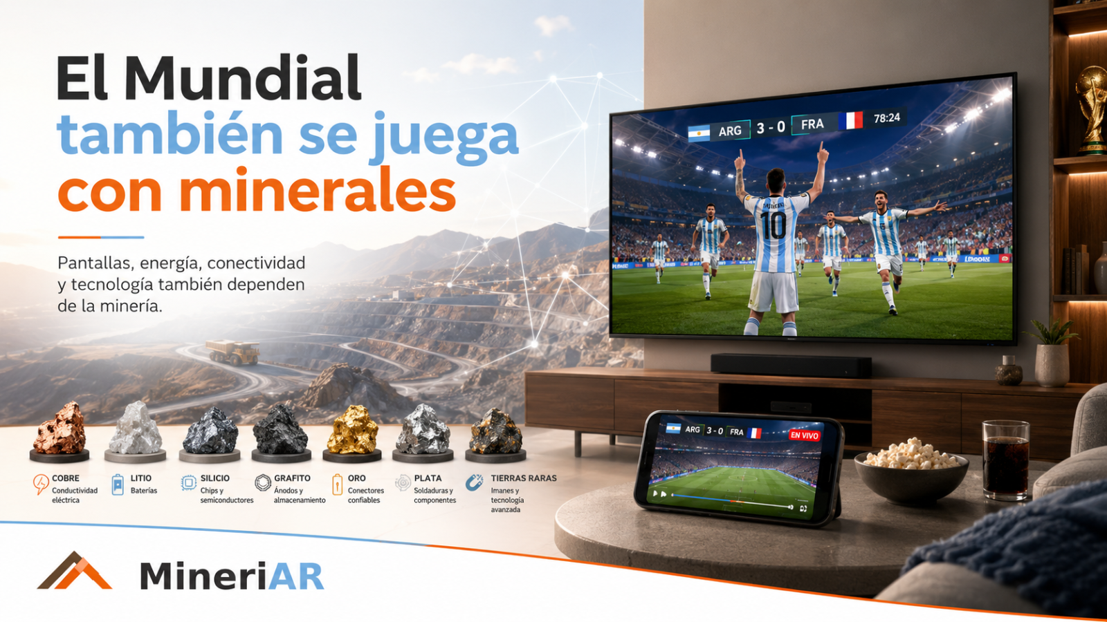 El Mundial también se juega con minerales: qué hay detrás de cada partido que vemos desde casa