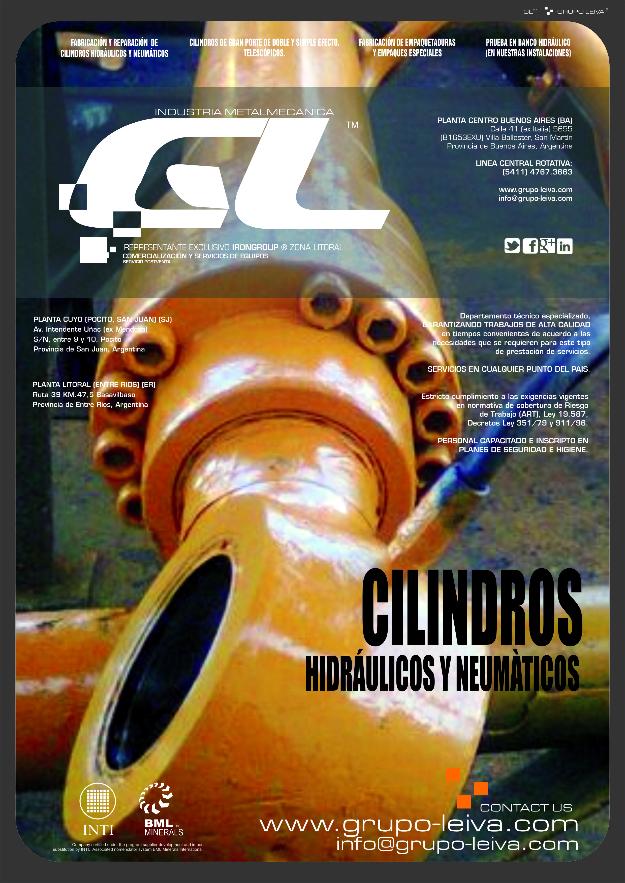 Diseño, Fabricación y Reparación de Cilindros Hidráulicos Industriales | Grupo Leiva